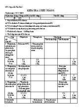 Giáo án Đại số Lớp 8 - Kiểm tra 1 tiết - Năm học 2018-2019 - Nguyễn Thị Huế